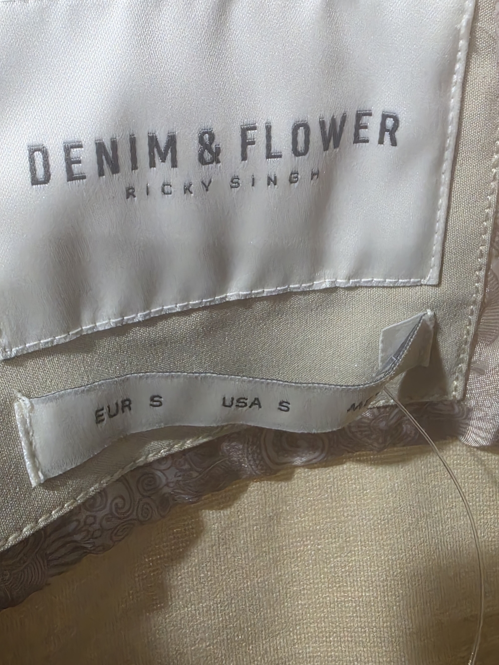 Denim & Flower by Ricky SIngh Women's Beige Jeans - Small